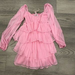 Abercrombie & Fitch Pink Tiered Dress